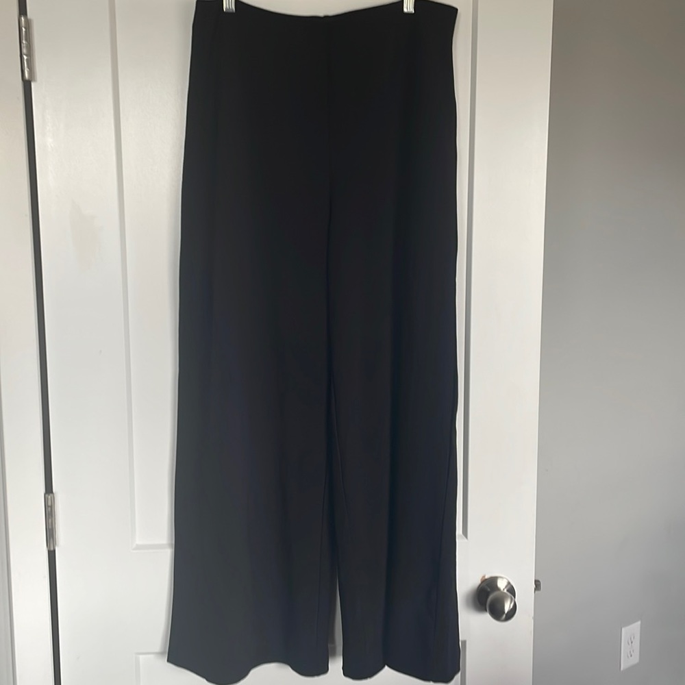 H&M black wide leg trousers